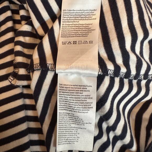 Object Collectors Item Objdira Dress sz XL Navy White Striped Cotton‎ Pockets - Picture 8 of 11